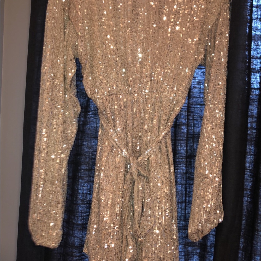 Princess Polly Champagne Sparkle Dress